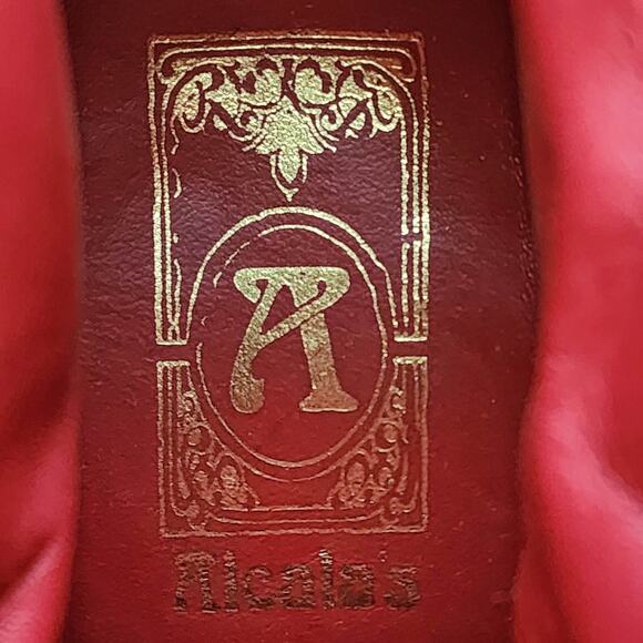 Alcala's Natural Python Pete Snakeskin Ankle Heeled Boots | Womens 9.5 - Picture 9 of 10